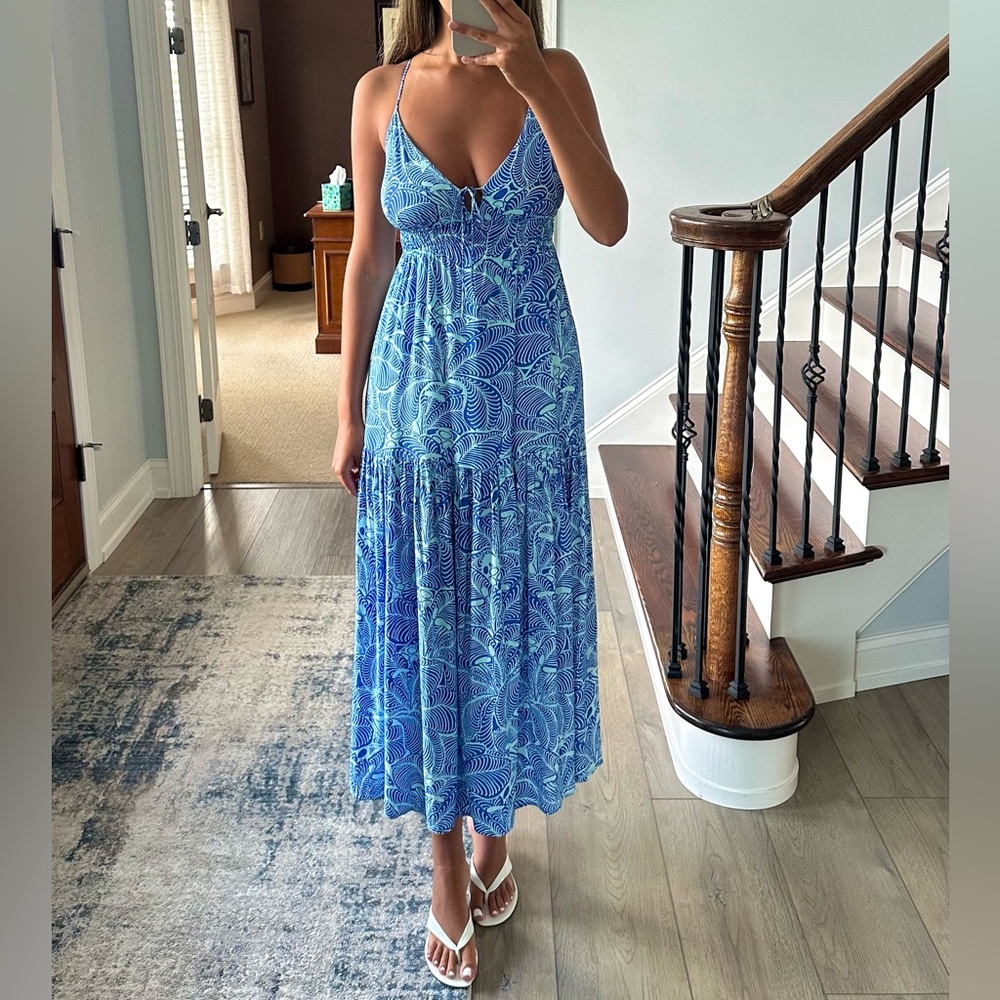 Z Supply Blue Patterned Maxi Dress